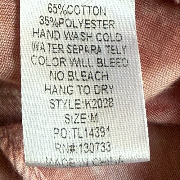 Umgee Embroidered Flutter Sleeve Top Sz M Ruffled Art to Wear Boho Hippie Blouse - Picture 8 of 8